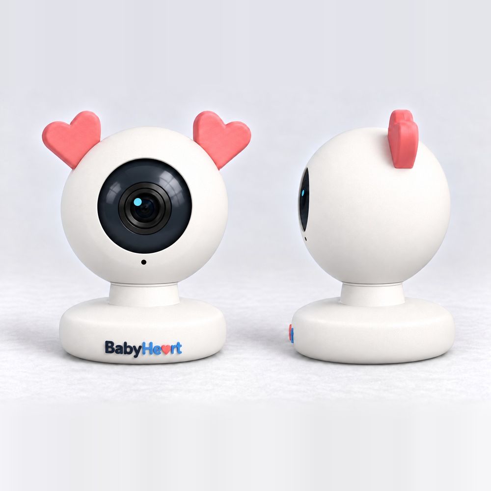 BabyHeart camera, front and side view